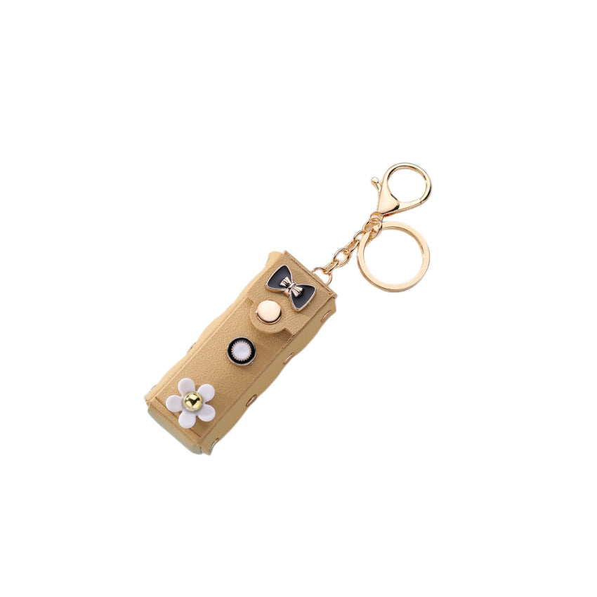 Wholesale Faux Leather Lipstick Bag Keychain